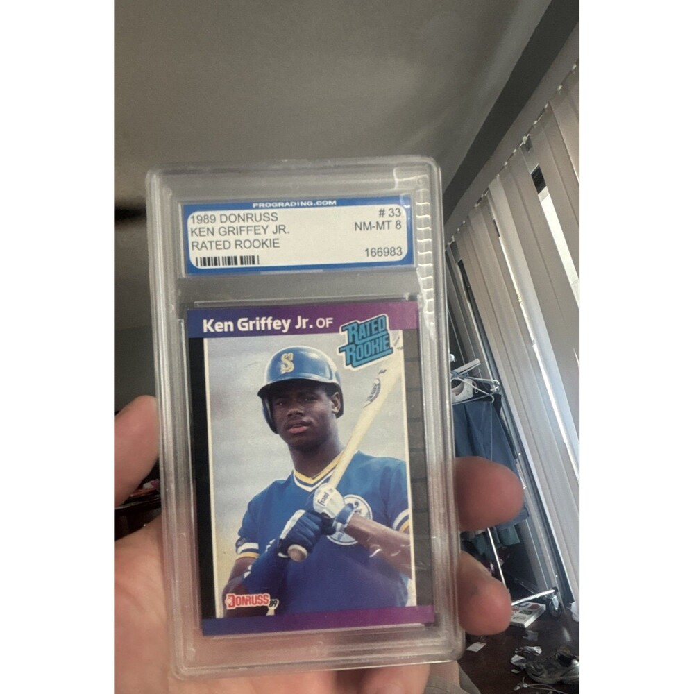 1989 Donruss - Rated Rookie Ken Griffey Jr #33 *Denotes on Back (RC)